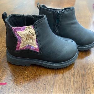 Toddler girls Black booties